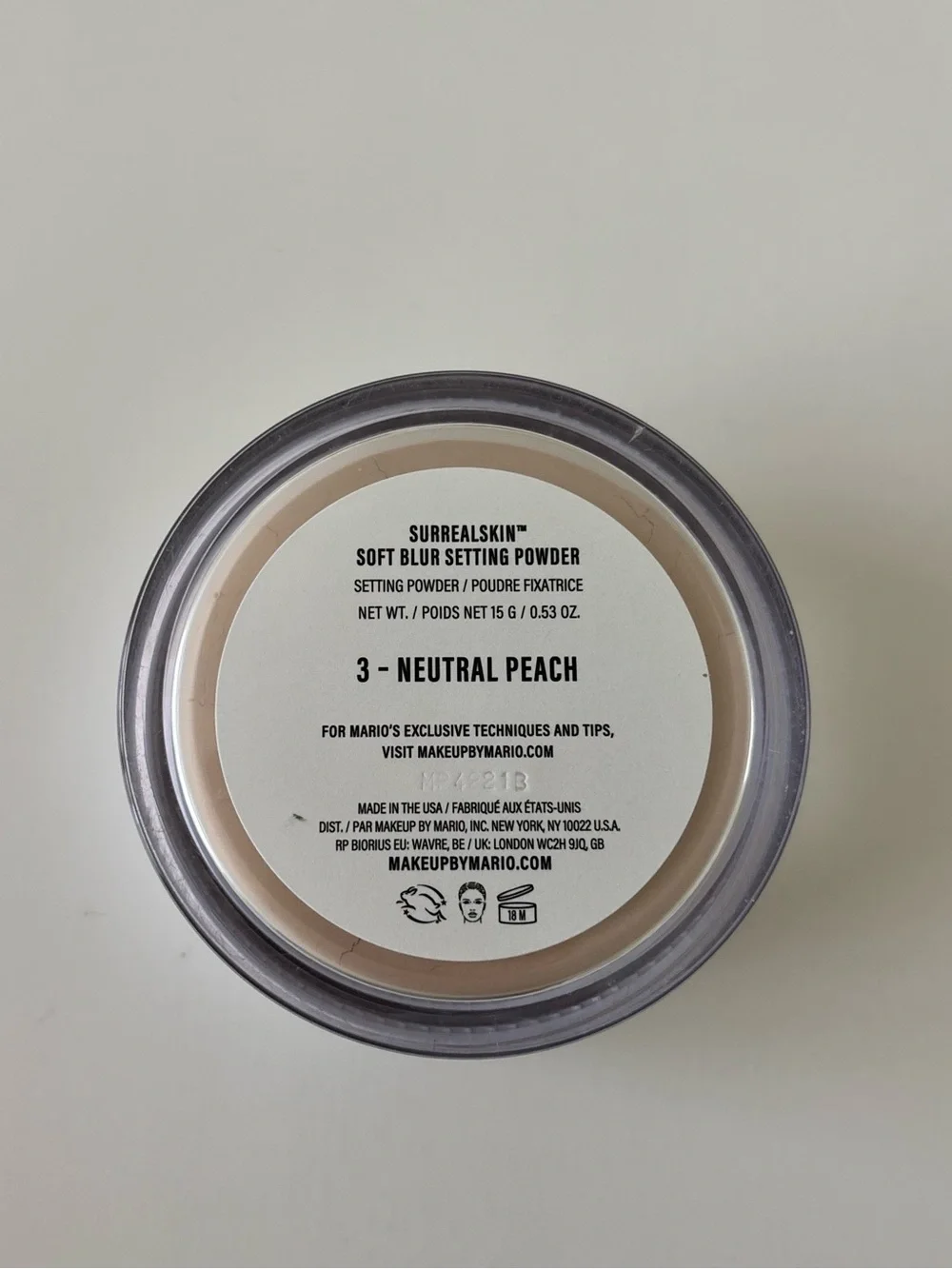 Full Size Makeup by Mario Surreal Skin Soft Blur Setting Powder in Neutral Peach